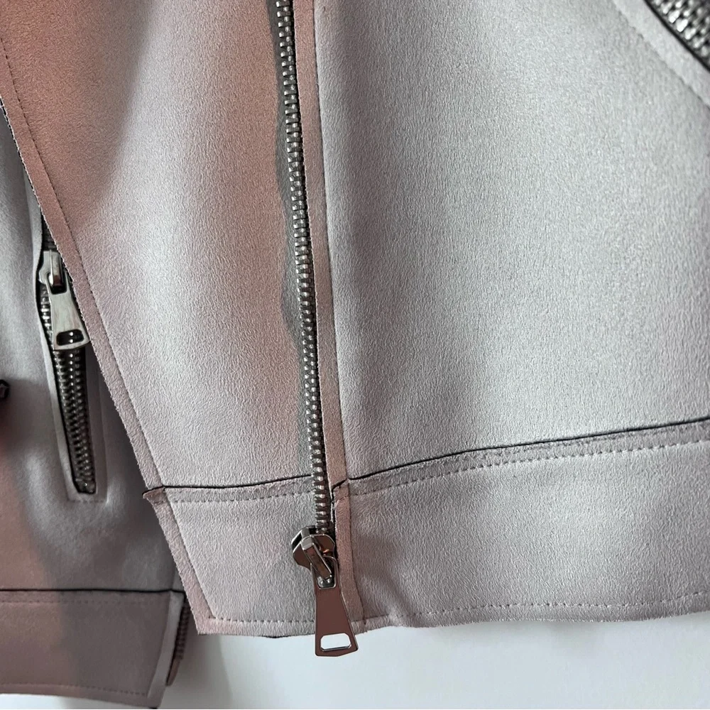 Mango suede beige jacket with pockets and zipper - Picture 5 of 6